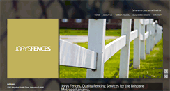 Desktop Screenshot of jorysfences.com.au