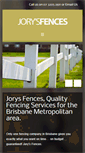 Mobile Screenshot of jorysfences.com.au